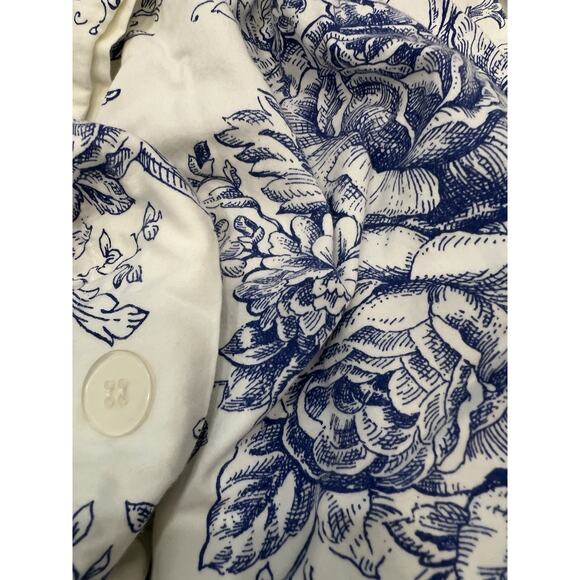 Melange Home Duvet Cover Navy Toile, King Size 80 x 104” 100% Cotton - Picture 12 of 15